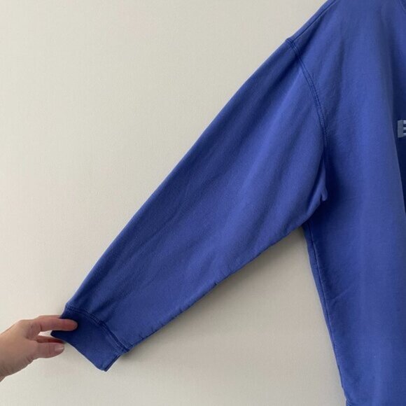 Boca Authentic Crew Neck Pullover Long Sleeve Casual Sweatshirt Blue Large - Picture 4 of 7